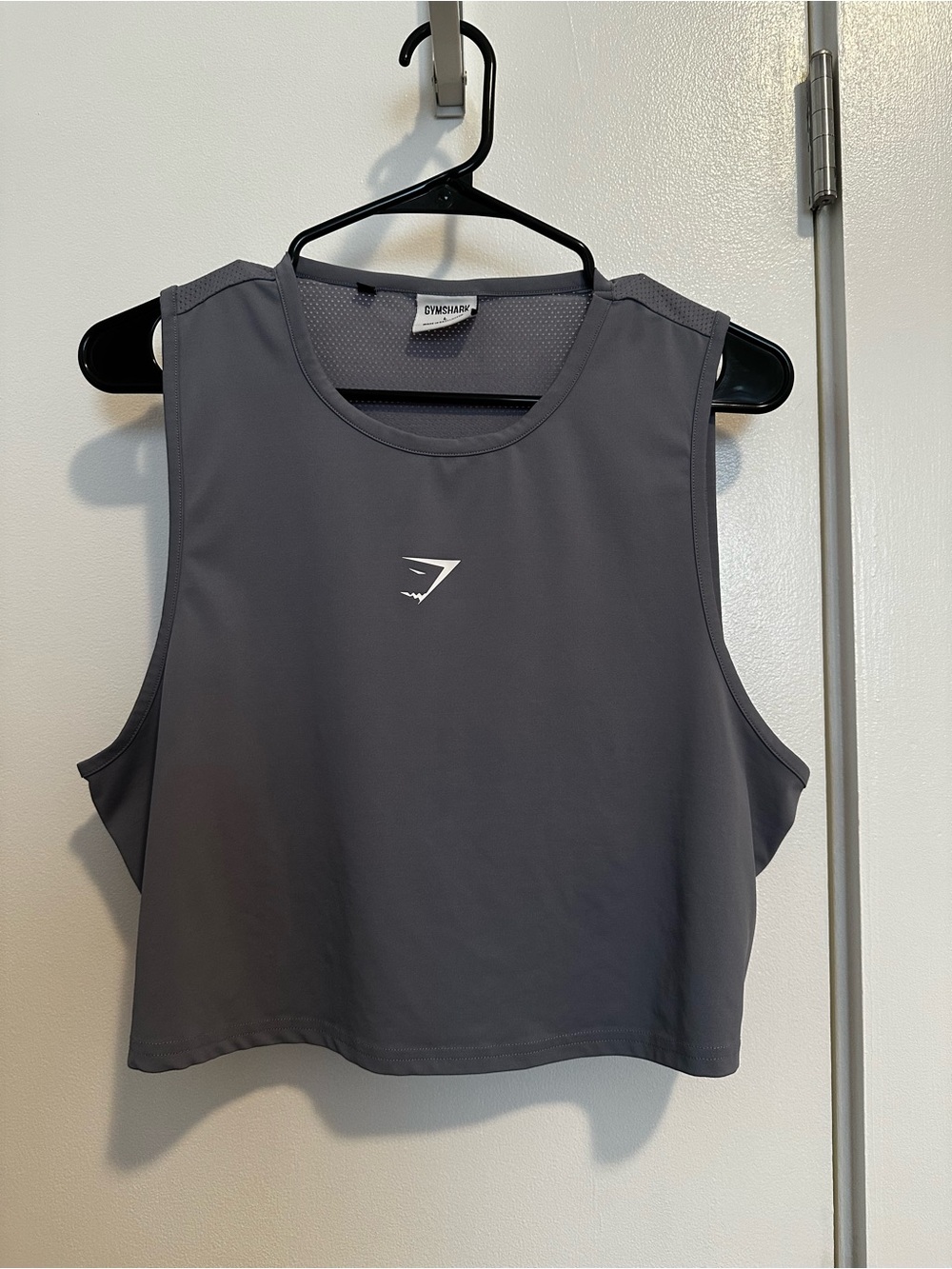 Gymshark Women's Gray Blue Cropped Training Tank